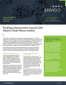 Enabling osteosarcoma research with Athymic Nude Mouse models