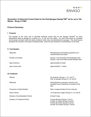 Generation of historical control data for the Hsd:Sprague Dawley®SD® rat for up to 104 weeks