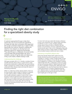 Finding the right diet combination for a specialized obesity study