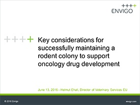 Key considerations for successfully maintaining a rodent colony to support oncology drug development