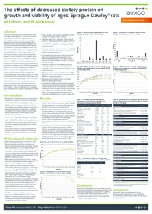The effects of decreased dietary protein on growth and viability of aged Sprague Dawley® rats